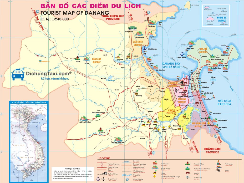 Bản đồ các địa điểm du lịch Đà Nẵng - hinh 2