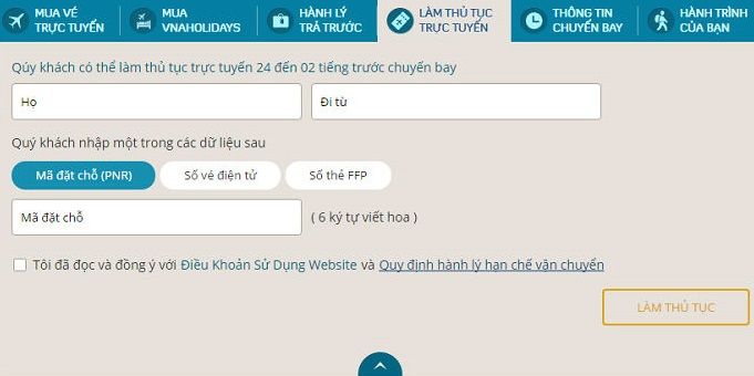 Hướng dẫn check in online Vietnam Airlines _ hinh 2