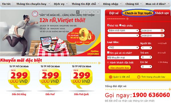 Check in online Vietjet Air - hinh 1