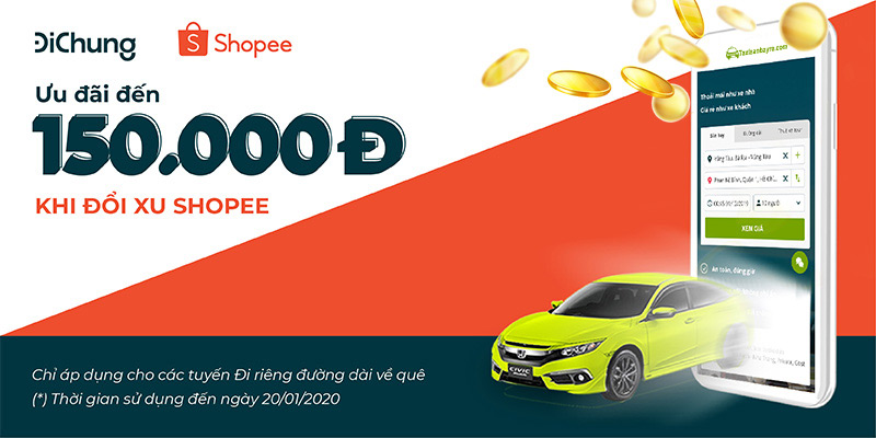 Đổi xu Shopee – Thỏa sức vi vu với mã ưu đãi Đi Chung ( HẾT HẠN )