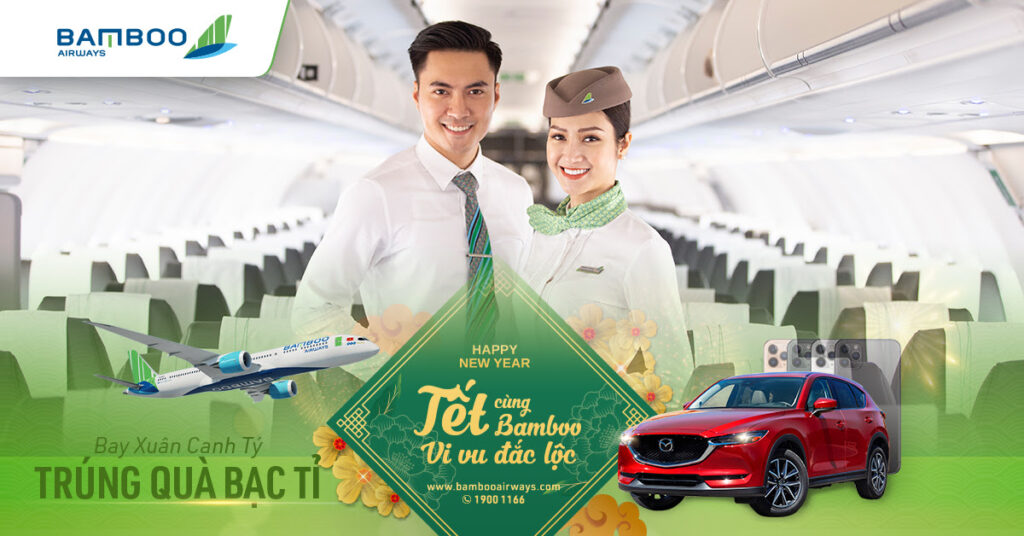 Book vé Bamboo Airways tết có cơ hội trúng xe hơi Mazda CX5